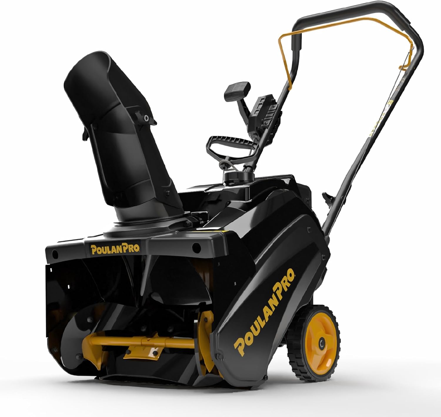Poulan Pro Snow Blower Gas Powered, Single Stage 18 Inch Gas Snow Thrower | with Electric Start, 190° Remote Chute Control