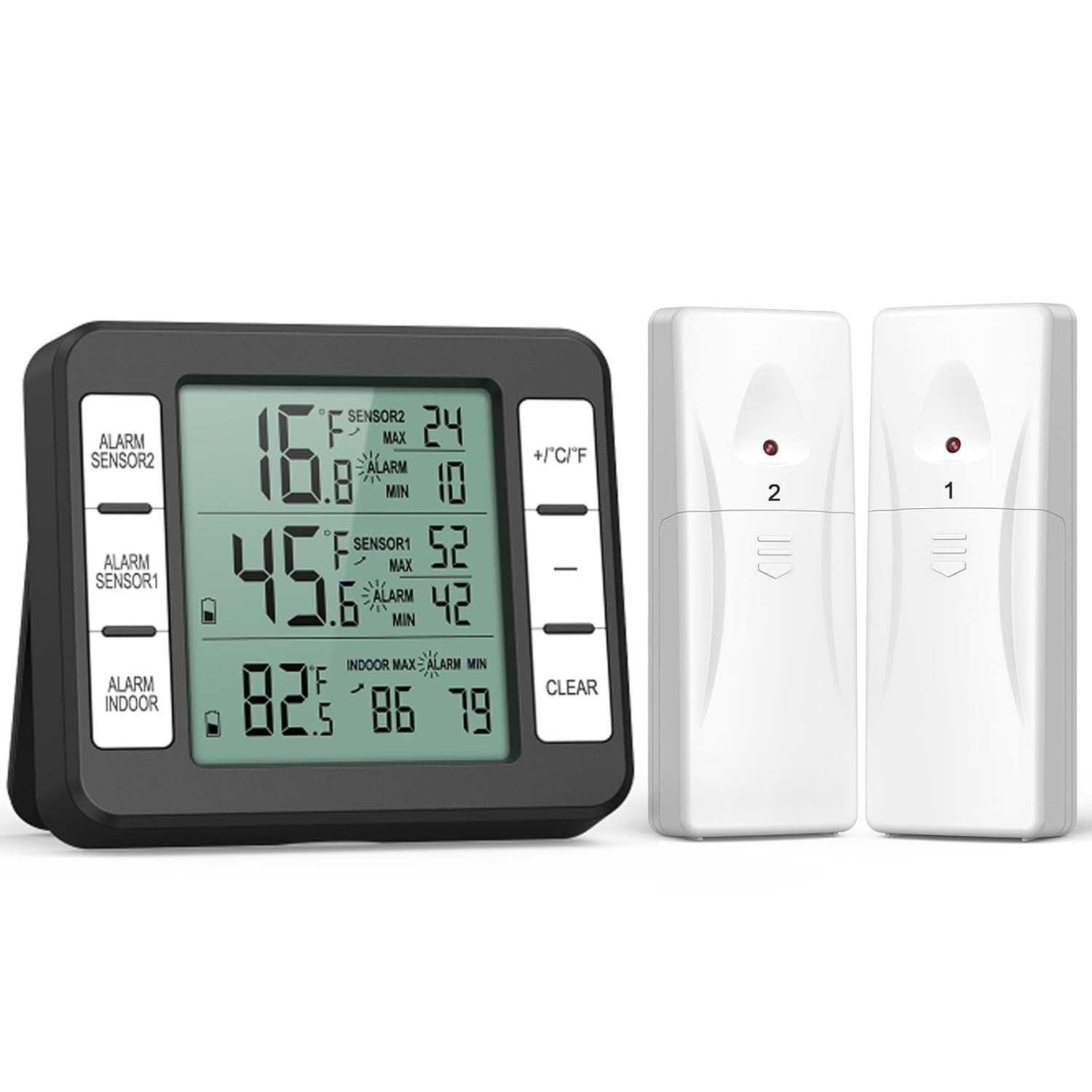 AMIR Refrigerator Thermometer, Wireless Indoor Outdoor Thermometer