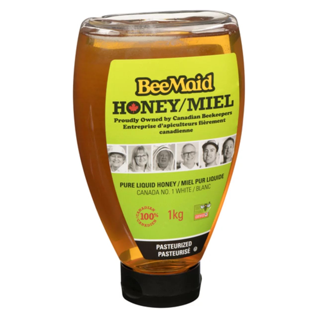 BeeMaid Honey 100% Canadian Pasteurized Pure Liquid Honey 1kg/2.2 lb