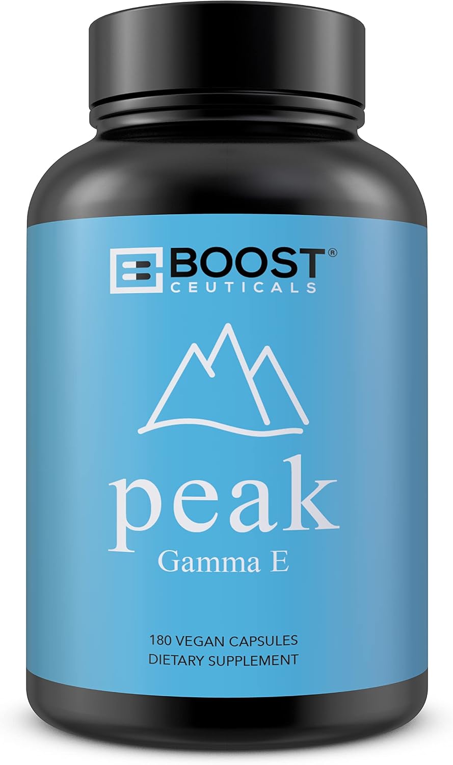 Gamma E Vitamin E Supplement 180mg Mixed Tocopherols - 180 Vegan Capsules | Antioxidant for Heart and Inflammation Support, Non-GMO, Gluten Free
