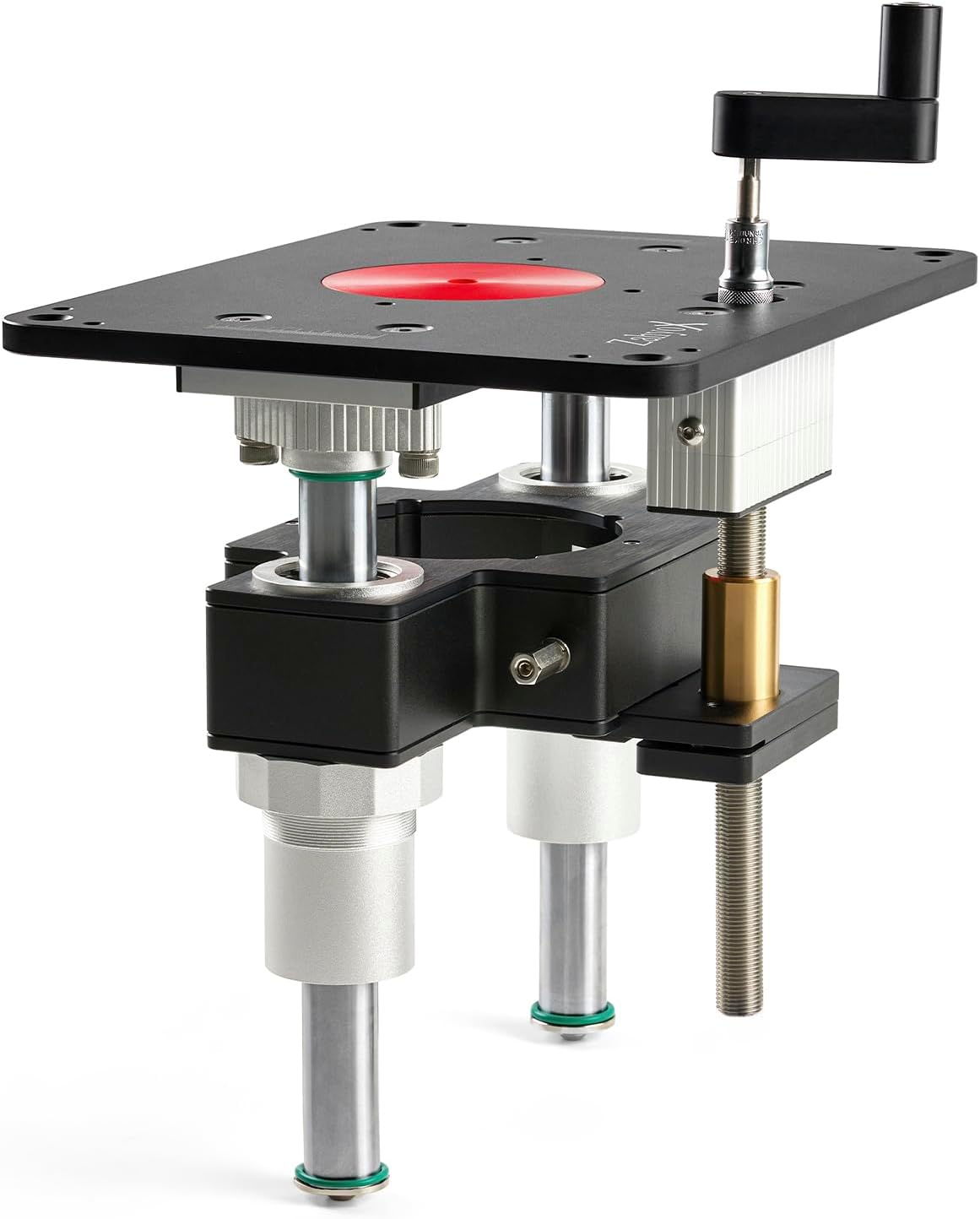 ZahyoX Router Lift System Full Set with 9-1/4" x 11-4/5" Aluminum Plate, Insert Ring, Hex Keys. Router Lift System for Woodworking