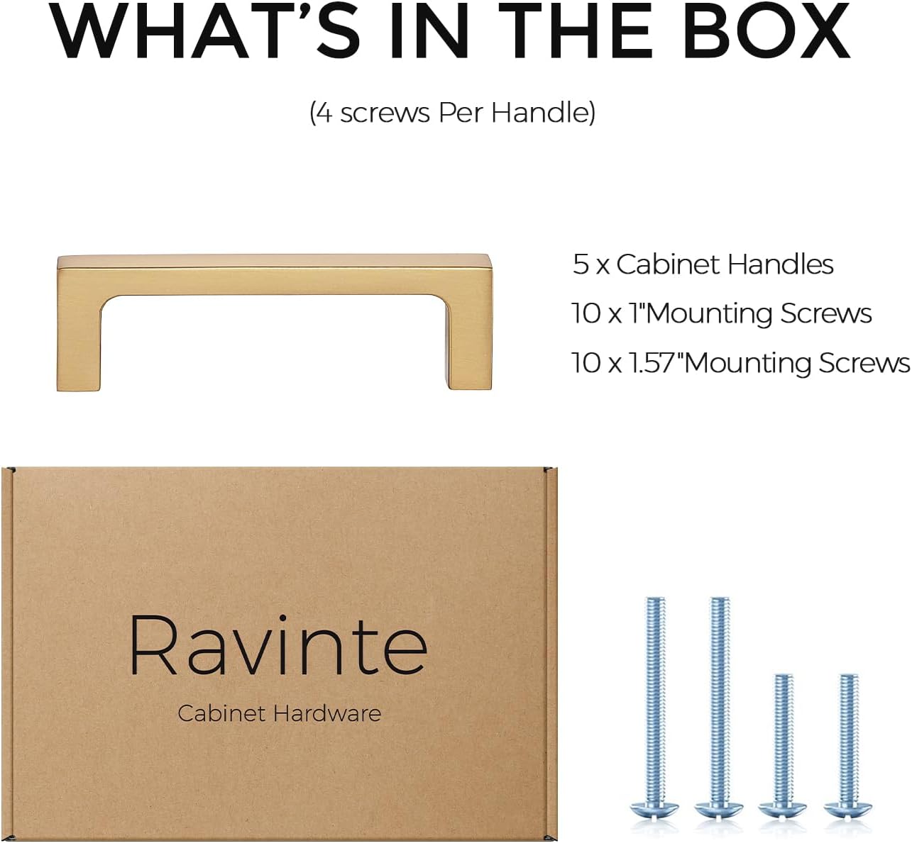 Ravinte Matte Black Kitchen Cabinet Handles 3 Inch Pulls 10 Pack