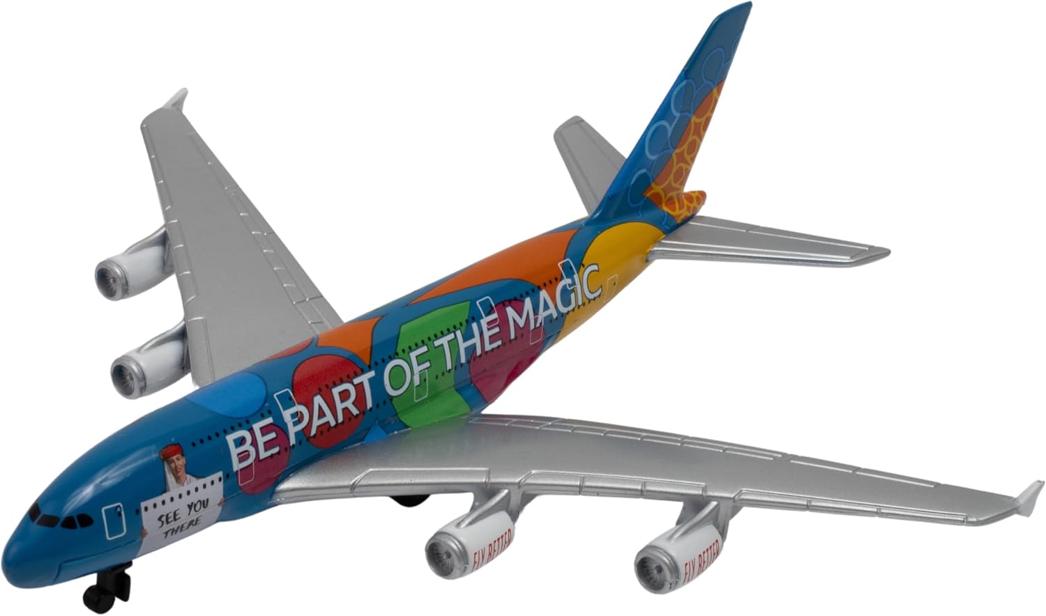 Daron Toy Airplane RT9904 – Emirates A380 – Die-Cast Metal Model Airplane Toy with Plastic Parts for Kids Ages 3+