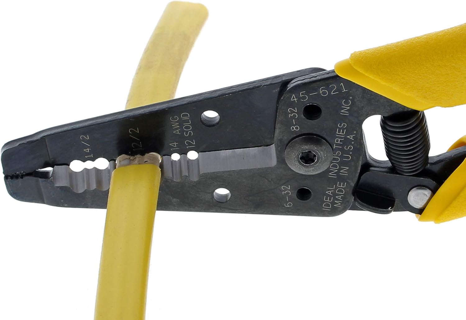 IDEAL Electrical Reflex Super T-Stripper Wire Strippers, 8–16 AWG Solid, 10–18 AWG Stranded, Ergonomic Wire Cutter and Stripping Tool with Textured Sleeves, Locking Handle