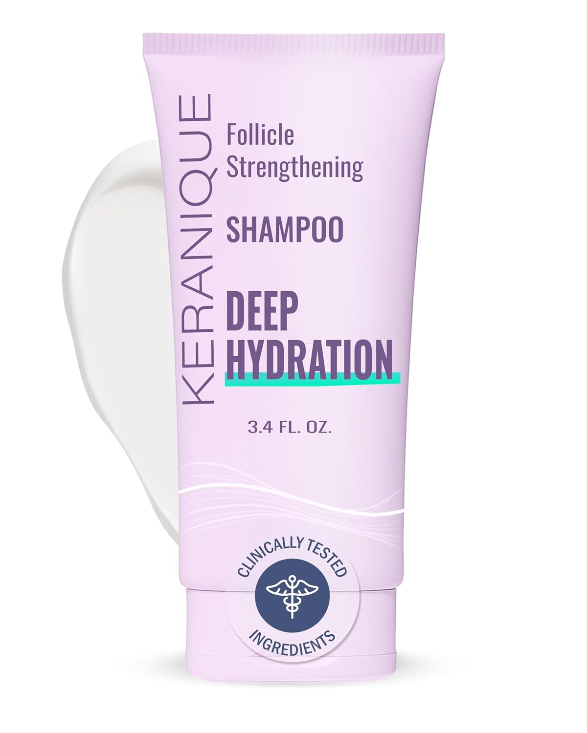 Keranique Deep Hydration Scalp Stimulating Shampoo for Dry, Thinning Hair – Keratin, Biotin & Niacinamide – Moisturizing, Strengthening & Volumizing – Sulfate and Paraben Free Keratin Amino Complex™