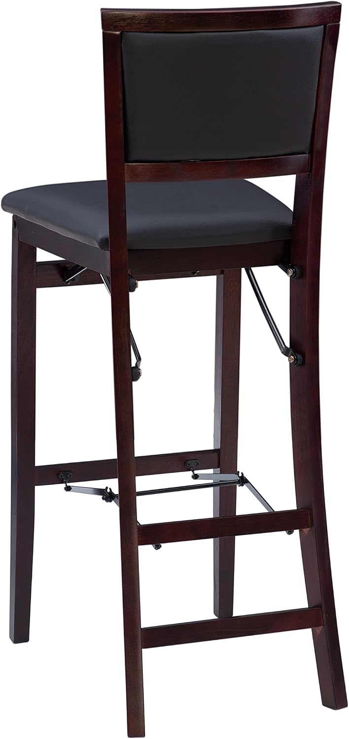 Linon Keira Pad Back Folding Bar Stool