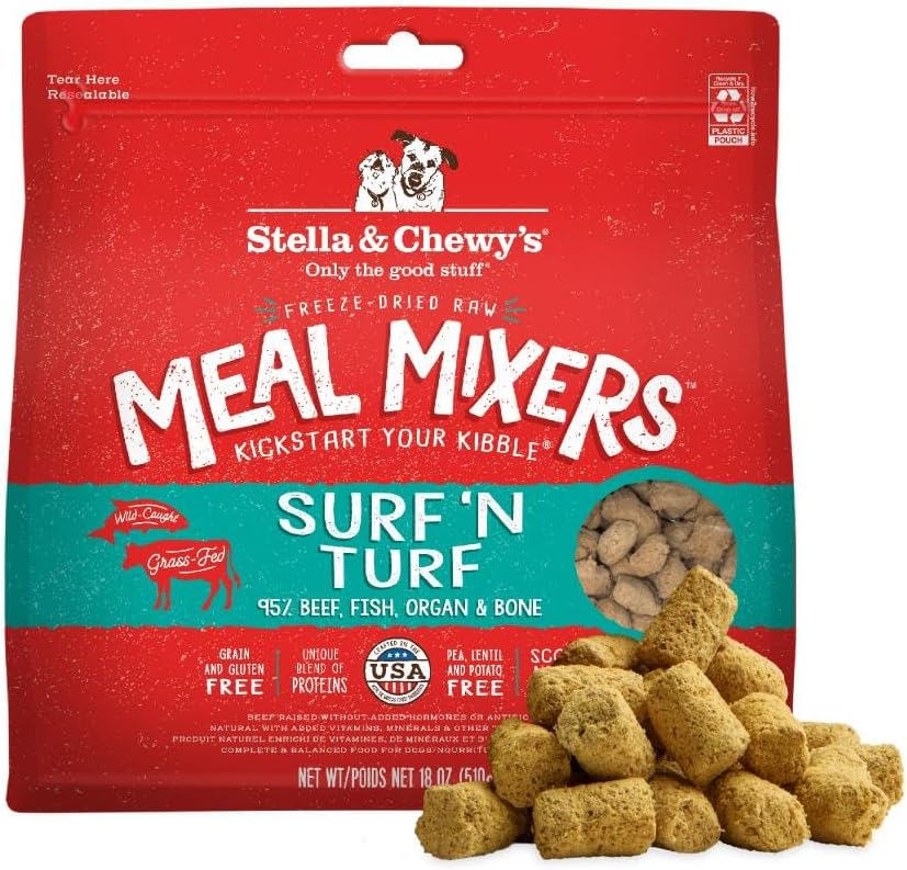 Stella & Chewy's Freeze-Dried Raw Chicken Meal Mixers- Dog Food Topper and Mixer - Made with 95% Cage-Free Chicken, Organs & Bone - Perfect for Picky Eaters - Grain-Free - 3.5oz
