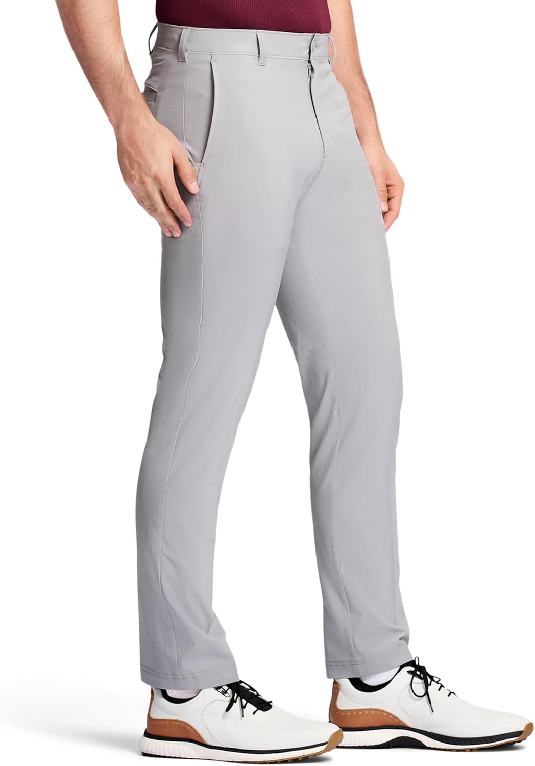 Izod Mens Golf Swingflex Straight-fit Flat-Front Pants
