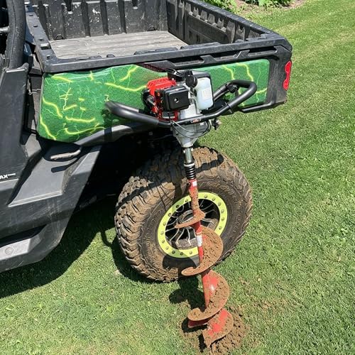 GardenTrax Earth Auger Combo 43cc 2-Cycle with 8'' Auger Bits Gas Powered Post Hole Digger