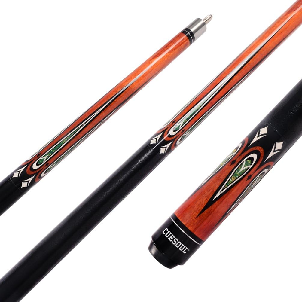 CUESOUL 19oz Pool Cue Sticks with Hard Pool Cue Case