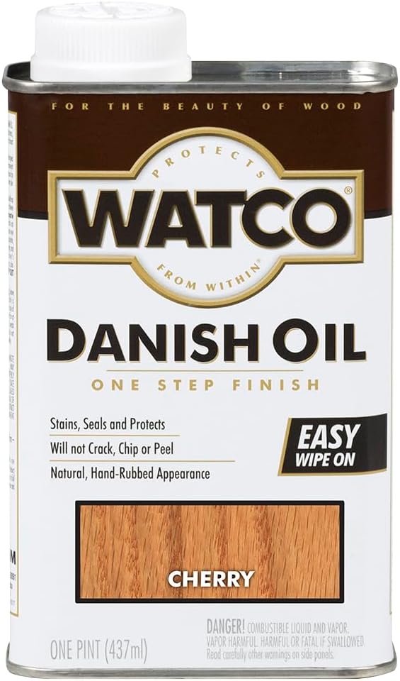 Watco 65351 Danish Oil Wood Finish, Pint, Black Walnut