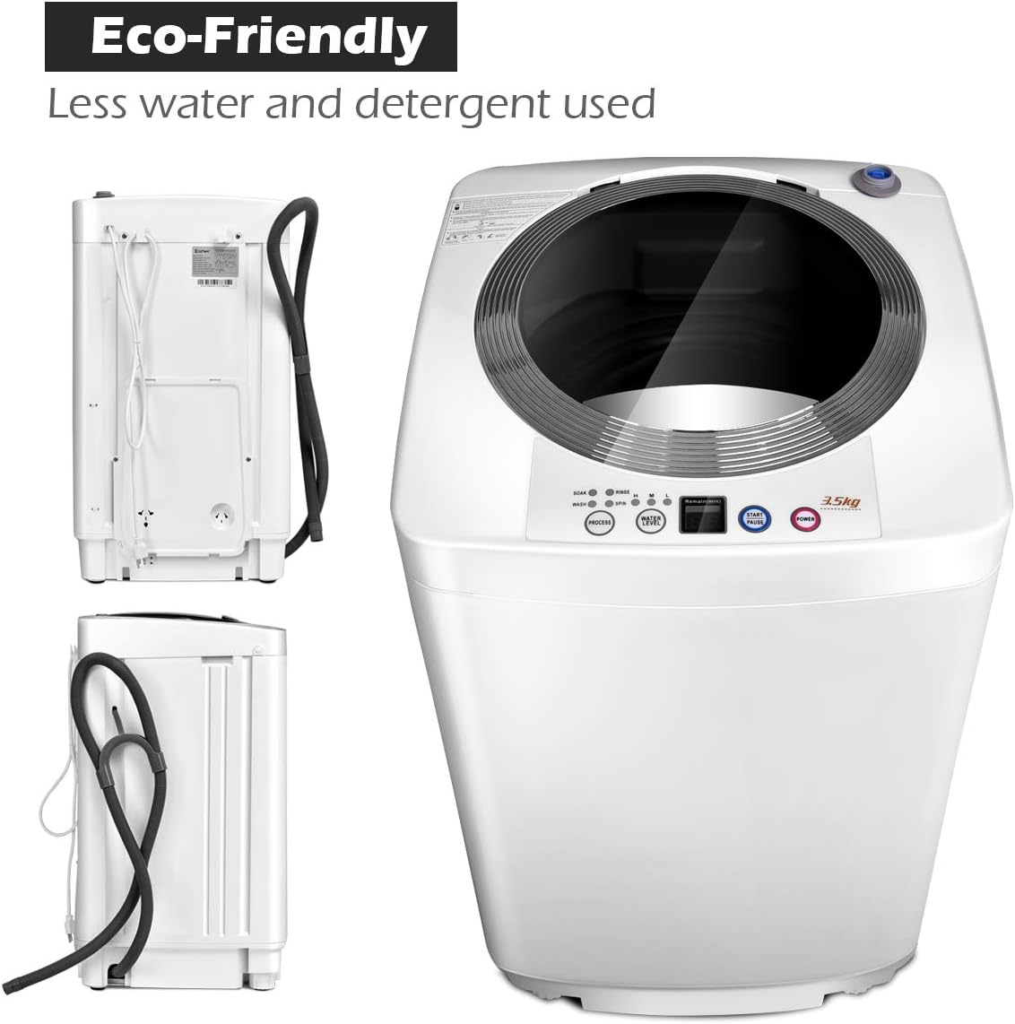 Giantex Portable Washing Machine, Full Automatic Washer and Dryer Combo