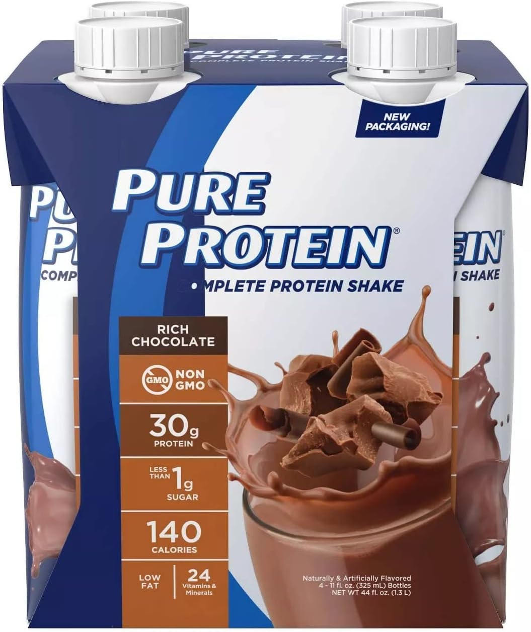 Pure Protein Chocolate Protein Shake | 30g Complete Protein | Ready to Drink and Keto-Friendly | Vitamins A, C, D