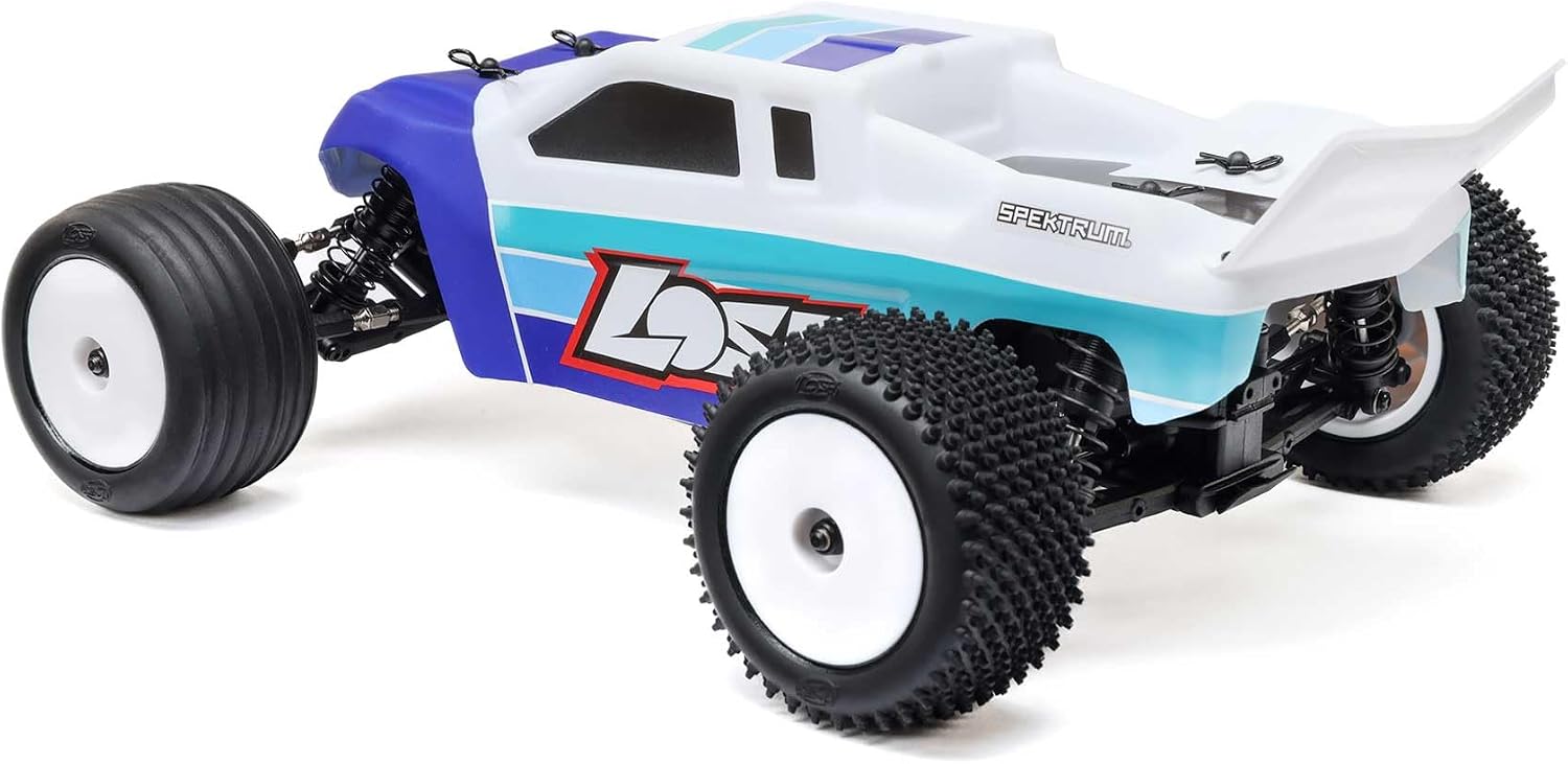 Losi 1/18 Mini-T 2.0 2S 2 Wheel Drive RTR Brushless Stadium Truck Battery & Charger Included Blue LOS-1056T2
