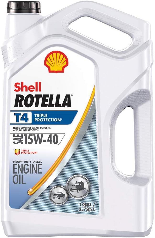 Shell Rotella T4 Triple Protection 15W-40 Diesel Engine Oil, 1 Gallon