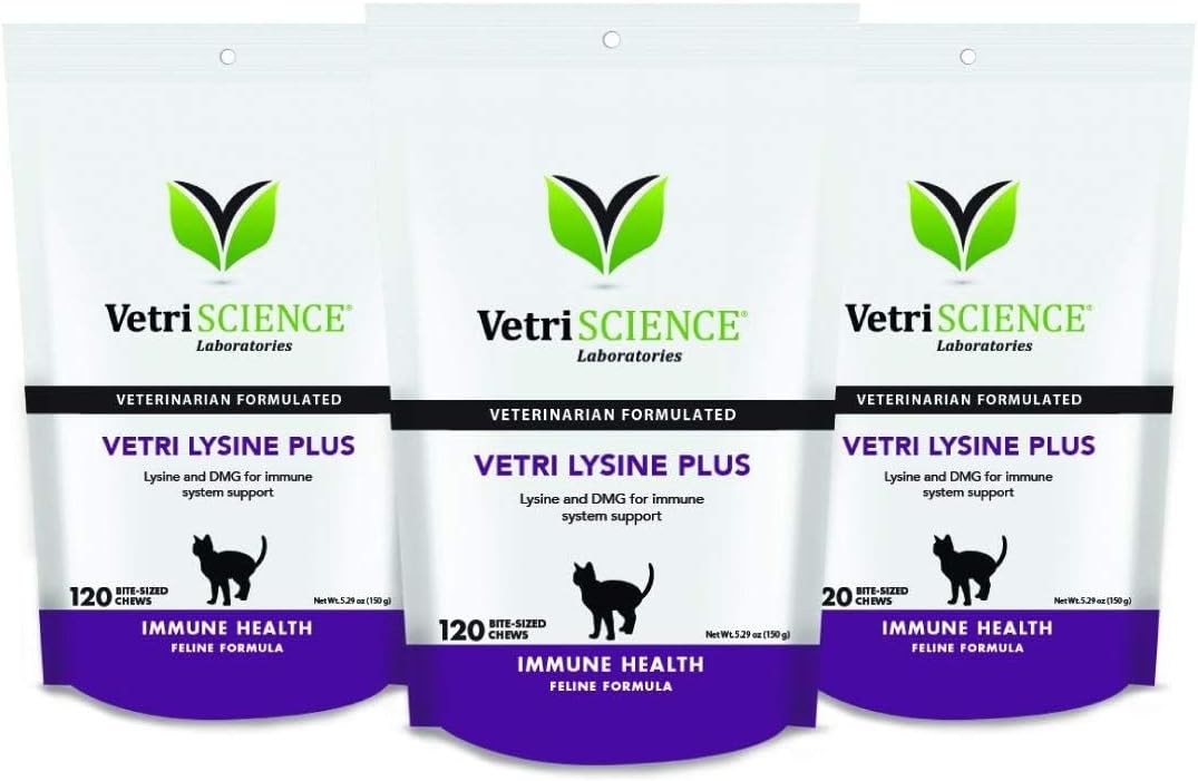 VETRISCIENCE Laboratories - Vetri Lysine Plus, 120 Bite Sized Chews, 3 Pack