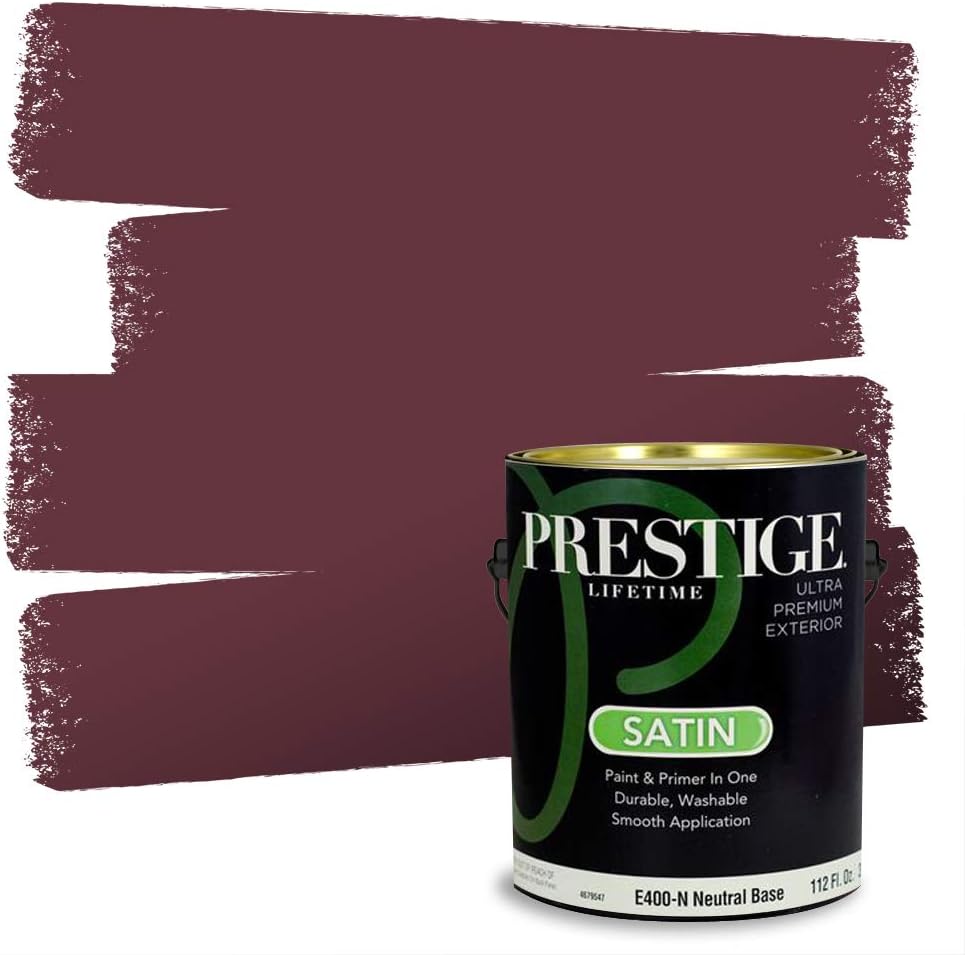 PRESTIGE E500-P-SW6303 Exterior Paint and Primer in One, 1-Gallon, Semi-Gloss, Comparable Match of Sherwin Williams Rose Colored, 1 Gallon, SW17-Rose