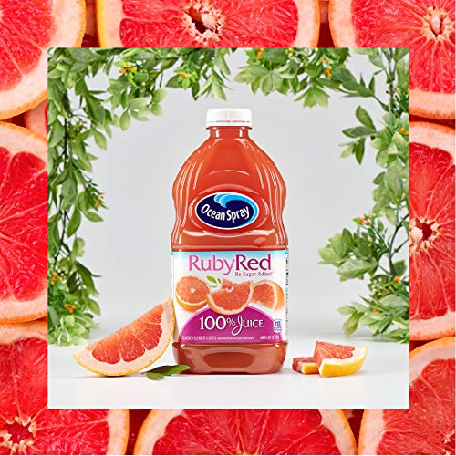 Ocean Spray 100% Juice, Ruby Red Grapefruit, 60 Ounce Bottle (Packaging May Vary)
