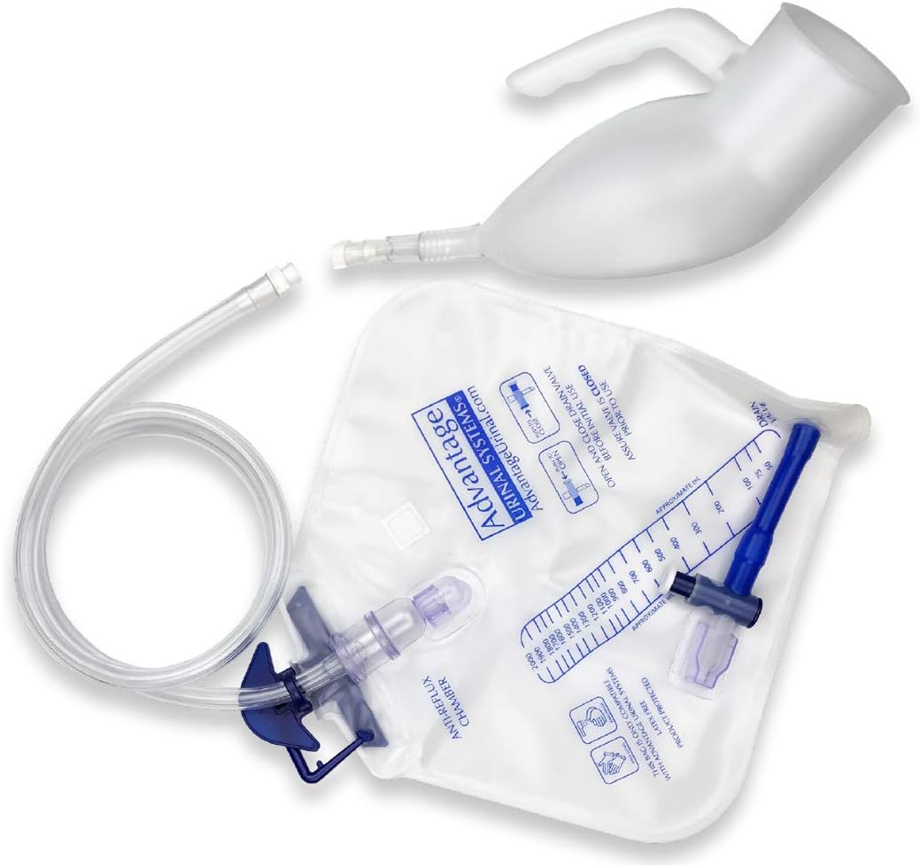 Reusable Portable Standard Male Advantage Urinal System with Spill Proof Collection Bag