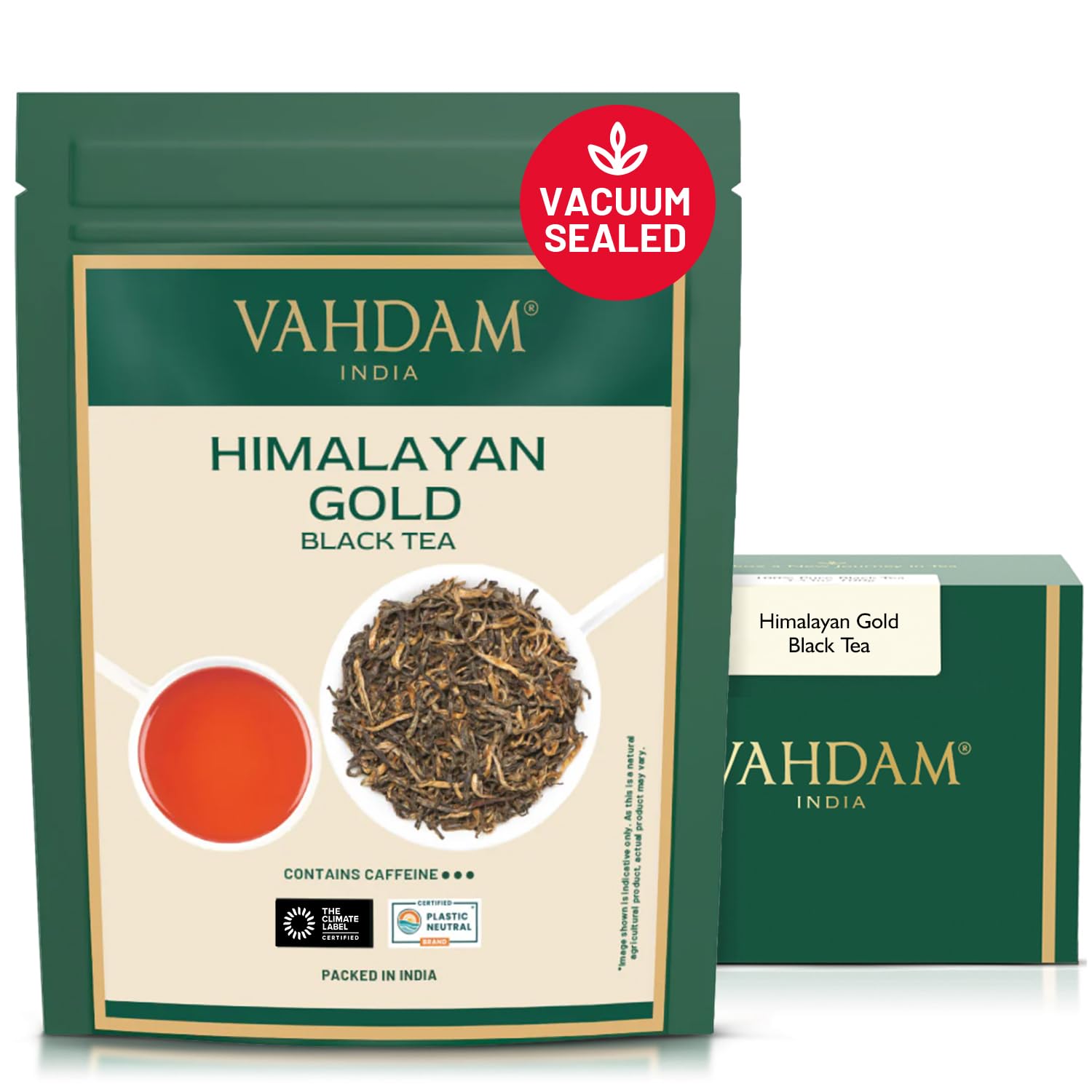 VAHDAM, Himalayan Green Tea Leaves (50+ Cups, 3.53 Oz) Non GMO, Gluten Free | High Elevation Grown Green Tea Leaves From Himalayas | Pure Unblended Single Origin Green Loose Leaf Tea | Vacuum Sealed