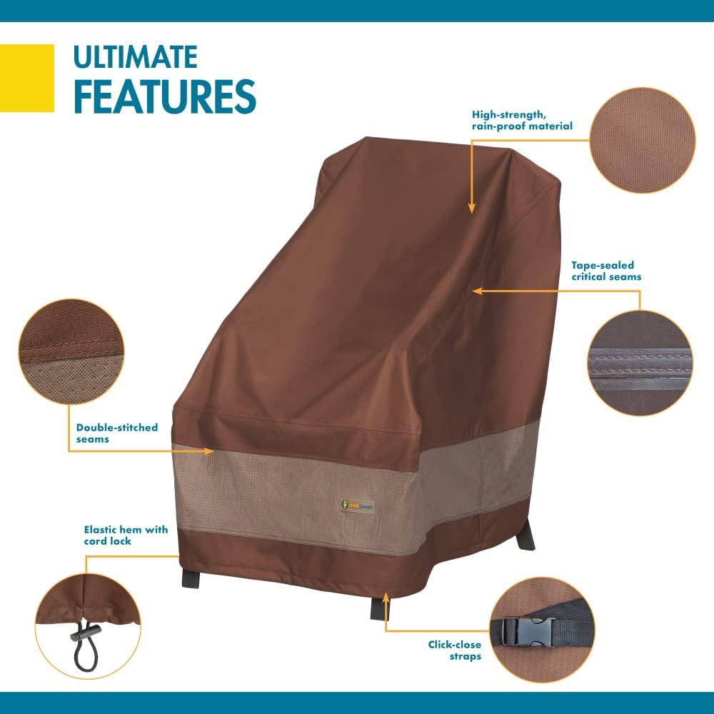DUCKCOVERS Ultimate Waterproof 36 Inch Patio Chair Cover, Outdoor Chair Covers