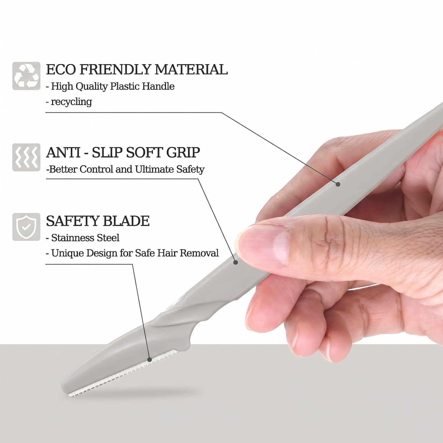 40pcs Dermaplane Razor for Women Face, Stainless Steel Eyebrow Razor