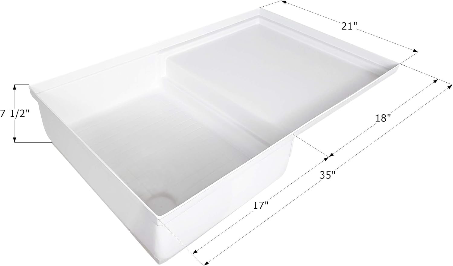 ICON 12893 Combo Shower Pan SP400 - Polar White