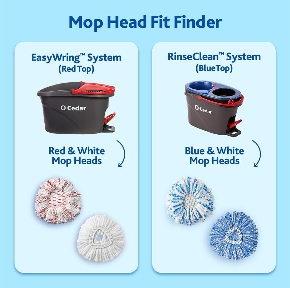 O-Cedar EasyWring Spin Mop Microfiber Refill, White Packaging May Vary