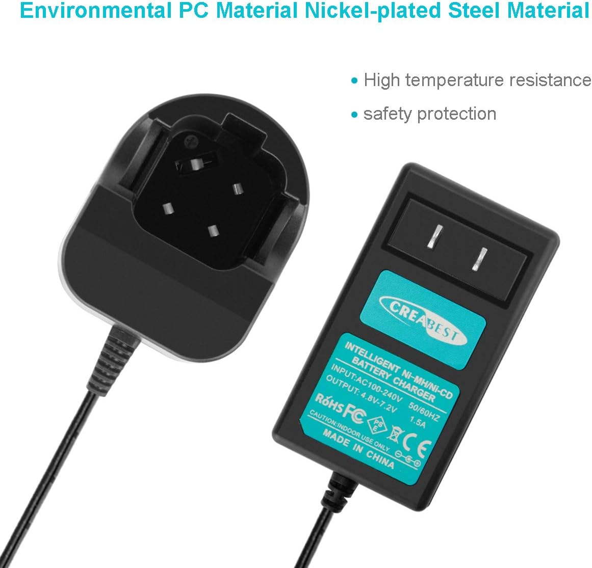 CREABEST 2Packs 7.2V 3.5Ah Ni-MH Replacement Battery fits Dremel 757-01