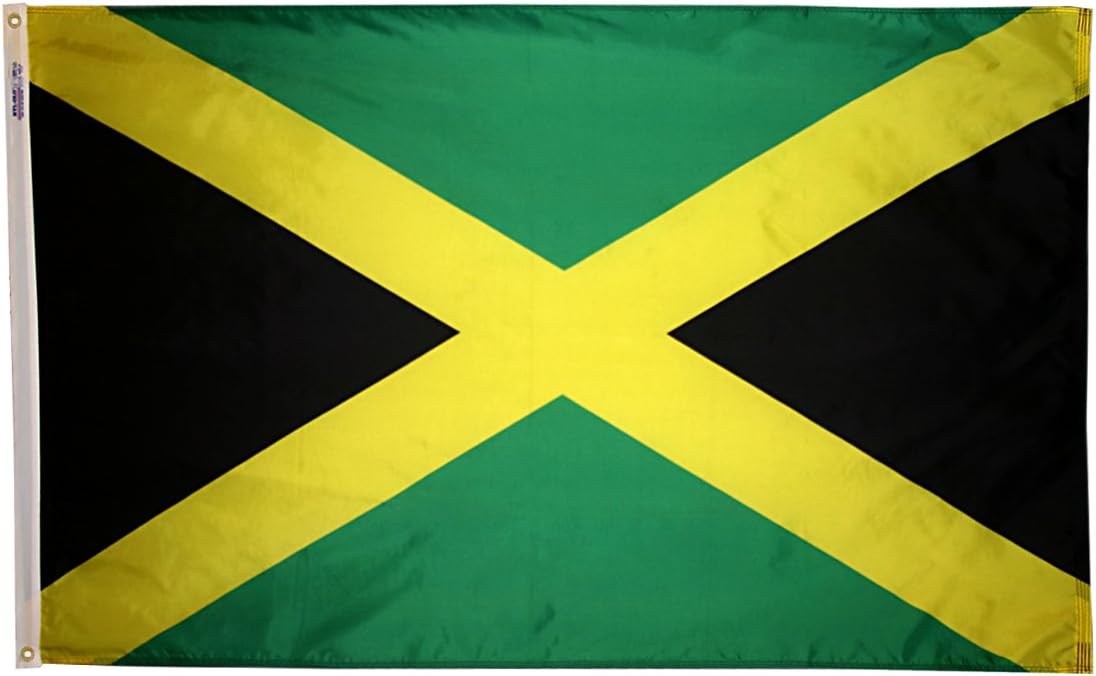 Annin Flagmakers Jamaica Flag - 4 x 6 Feet (Model 194242) | USA-Made to Official United Nations Design Specifications