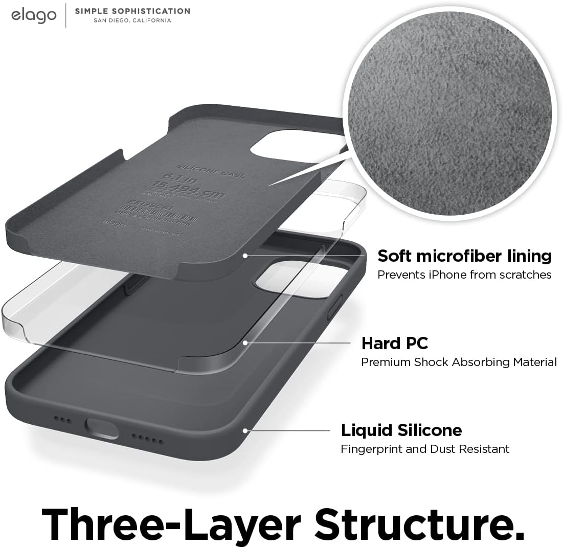 elago Premium Liquid Silicone Case for iPhone 12 Mini Lavender