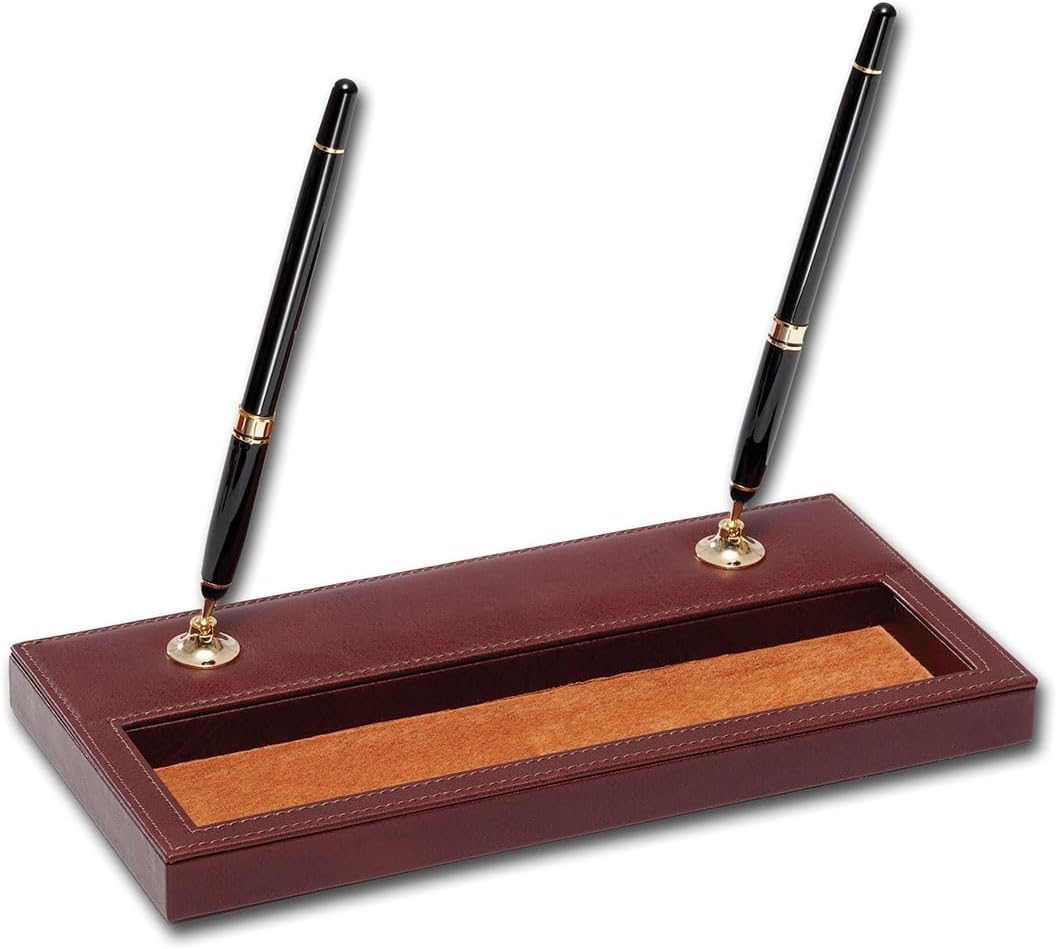 Dacasso Leather Desk Set, 10-Piece, Mocha (D3020)