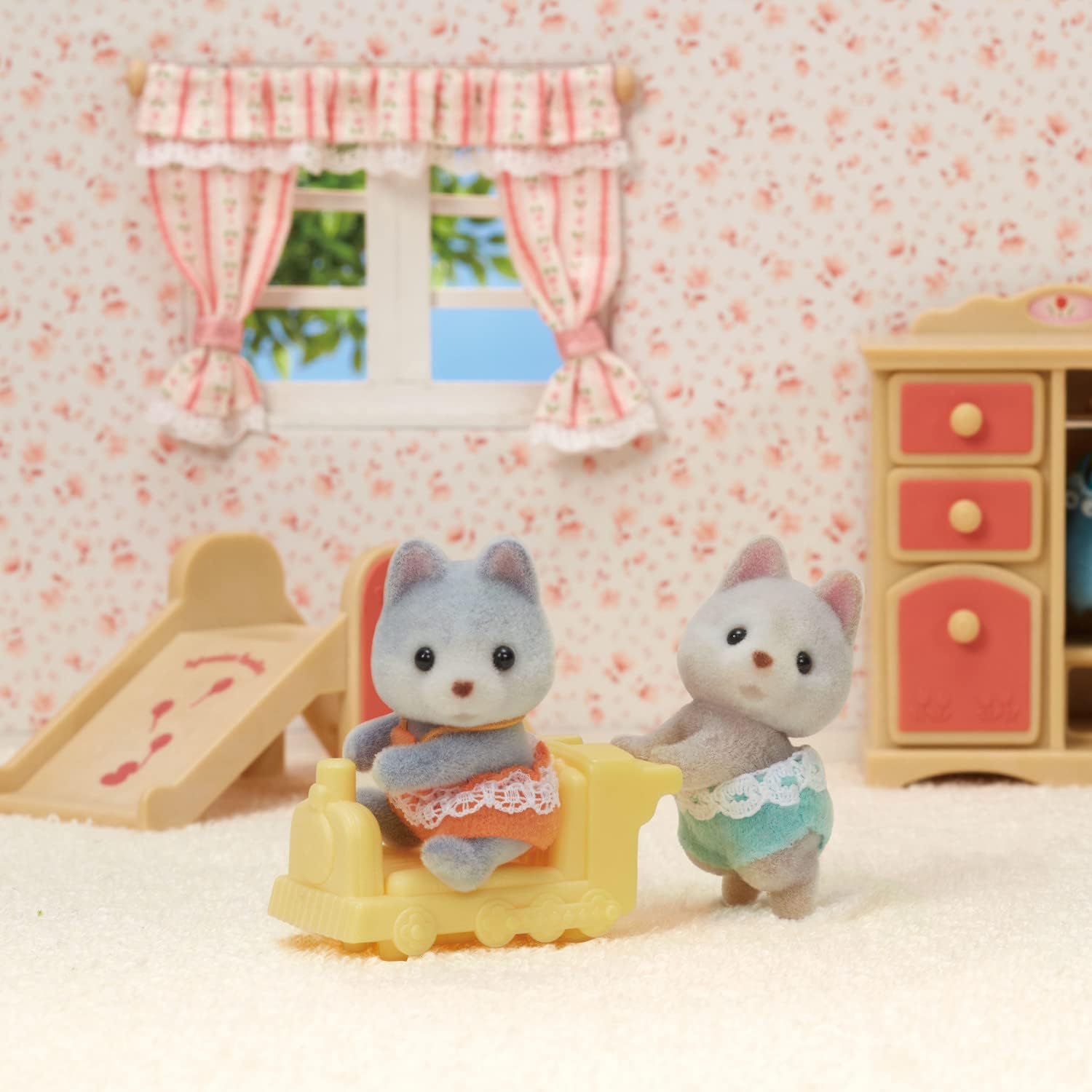 Calico Critters Hopscotch Rabbit Twins - Adorable Bunnies for Endless Imaginative Play. Bring Home the Double the Fun with These Charming Twins!