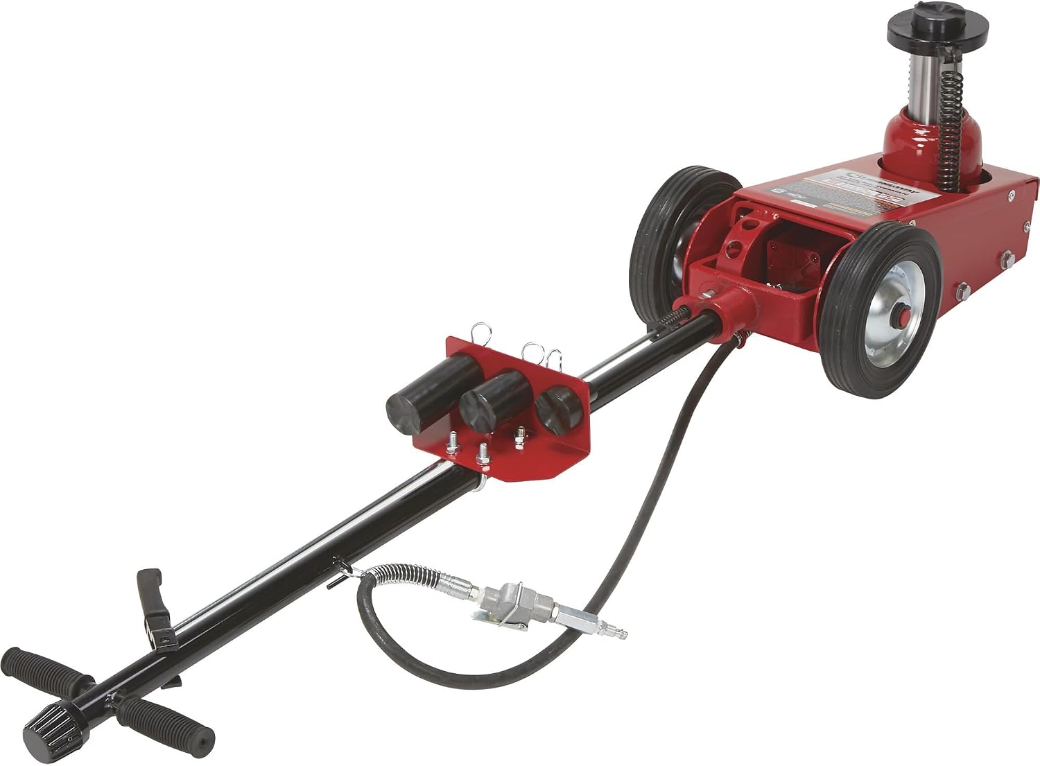 Strongway 22-Ton Quick Lift Air/Hydraulic Service Floor Jack | Controlled vehicle lifting, heavy shop use, stable positioning, professional garage service, durable steel construction