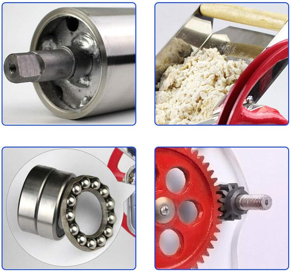 Noodle Machine, TBVECHI Iron Body Multi-functional Manual Noodle Pasta Dumpling Skin Maker Machine Stainless Steel Dough Stick Kitchen Home