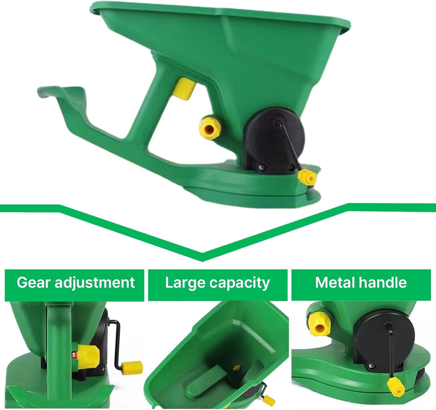 Grass Seed Spreader, Fertilizer Spreader, Handheld Power Spreader, 1.5L Hand Held Seed Spreader