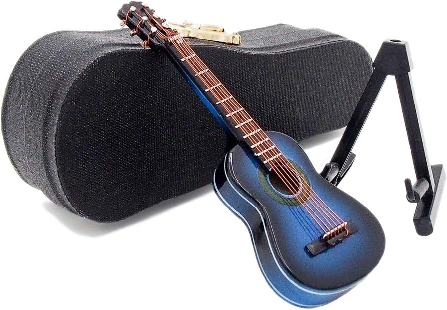 Odoria 1/12 Miniature Guitar Dollhouse Musical Instruments Accessories, Blue