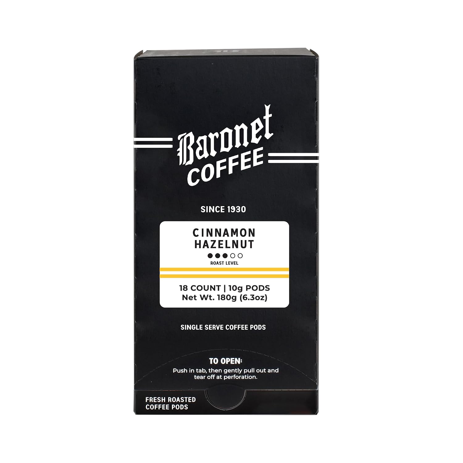 Baronet Coffee 10 Gram Coffee Pods, Breakfast Blend, 54 Pods | Light Roast, 100% Arabica Coffee, Regular Strength, 3 Boxes of 18 Individually Wrapped Single Serve Pods