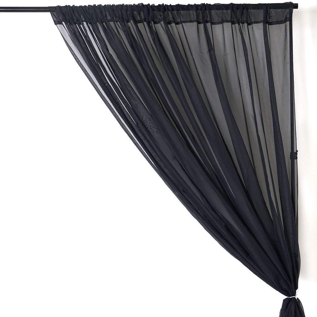 AK TRADING CO. 120" Wide (10Ft Wide) Sheer Voile Drape Panels for Backdrop, Wedding Events, Ceiling Drapes, Event Masking, & Decor - Select from 6ft to 50ft Length. (10 feet x 20 feet, Red)
