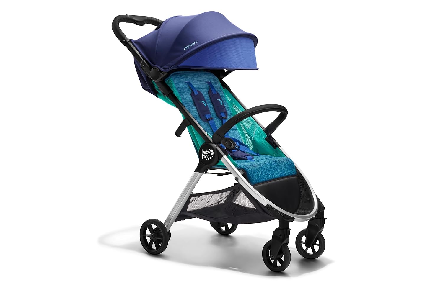Baby Jogger® City Tour 2 Carry-On Approved Travel Stroller, Ultra-Compact Baby Stroller, Lightweight, Easy Fold, Baby Travel Essential, Pitch Black