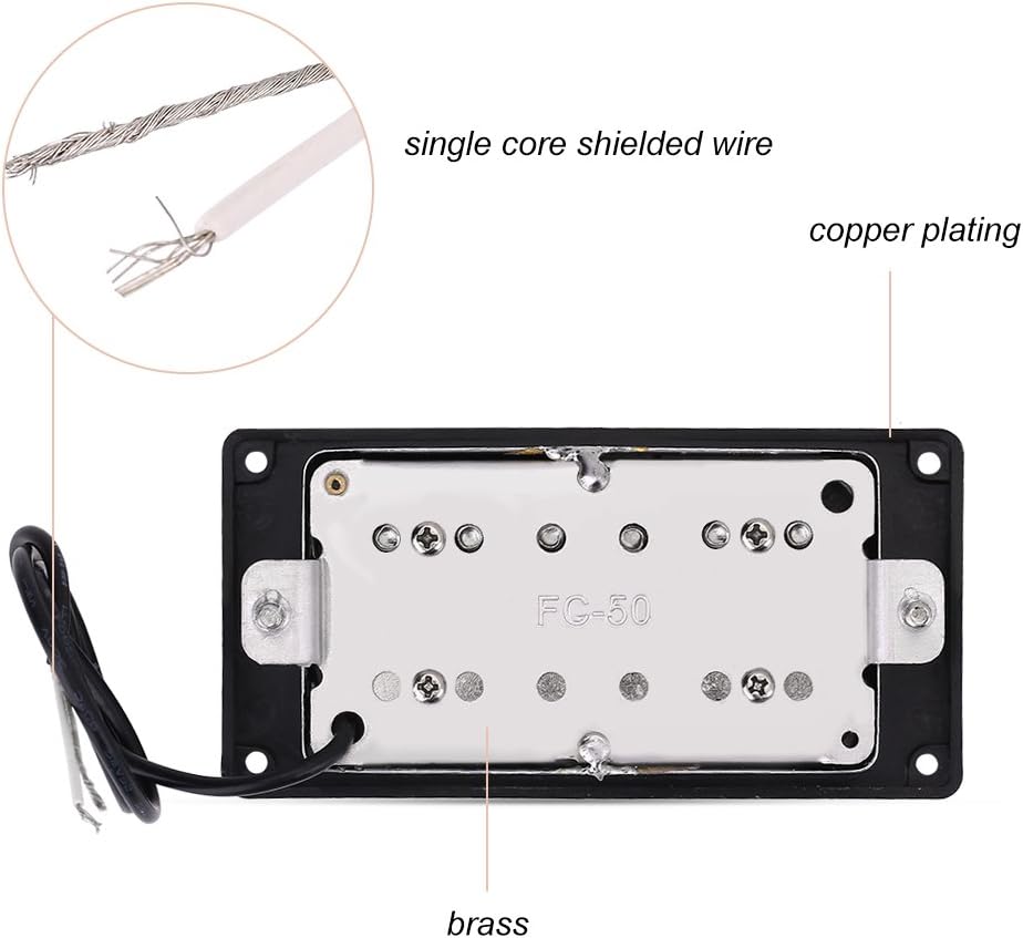 Bnineteenteam Double Coil Guitar Humbucker Pickup Set with Mounting Screws Compatible with Guitar Pickup
