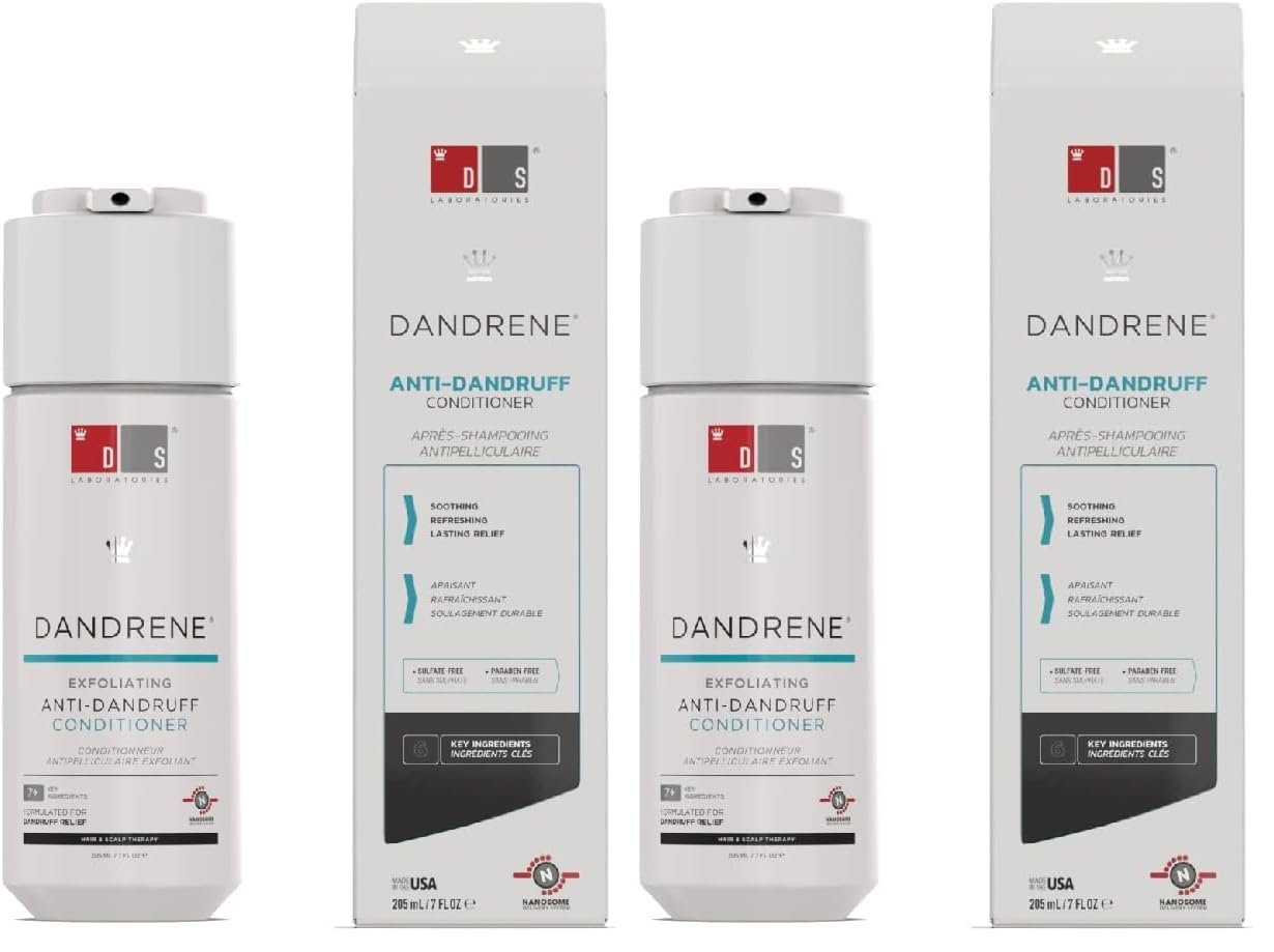 DS Labs Dandrene Dandruff Conditioner, 205mL - for Itchy, Flaky Scalp, Moisturizing Conditioner with Aloe Vera, Supports Scalp Health & Oil Control, For Seborrheic Dermatitis & Psoriasis | Powered by aloe vera, Nanosome Technology & botanicals to hydrate…