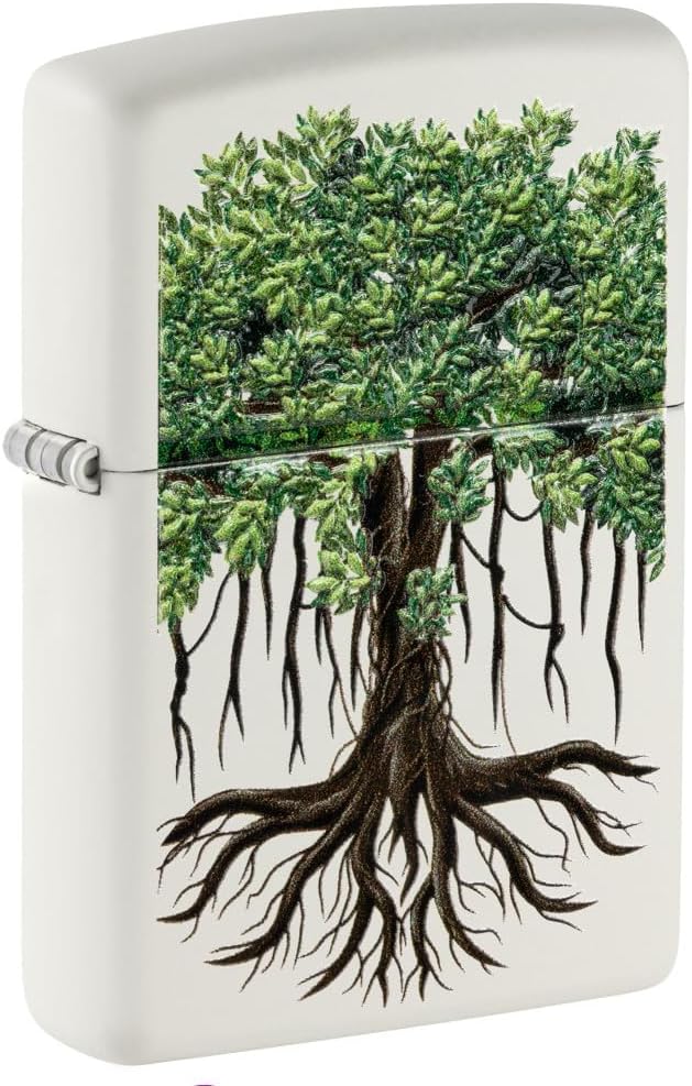 Zippo Tree of Life Pocket Lighter - Refillable Flip-Top Windproof Lighters - Spiritual and Symbolic Design Pocket Lighters - Luxury Metal Lighter Made in USA