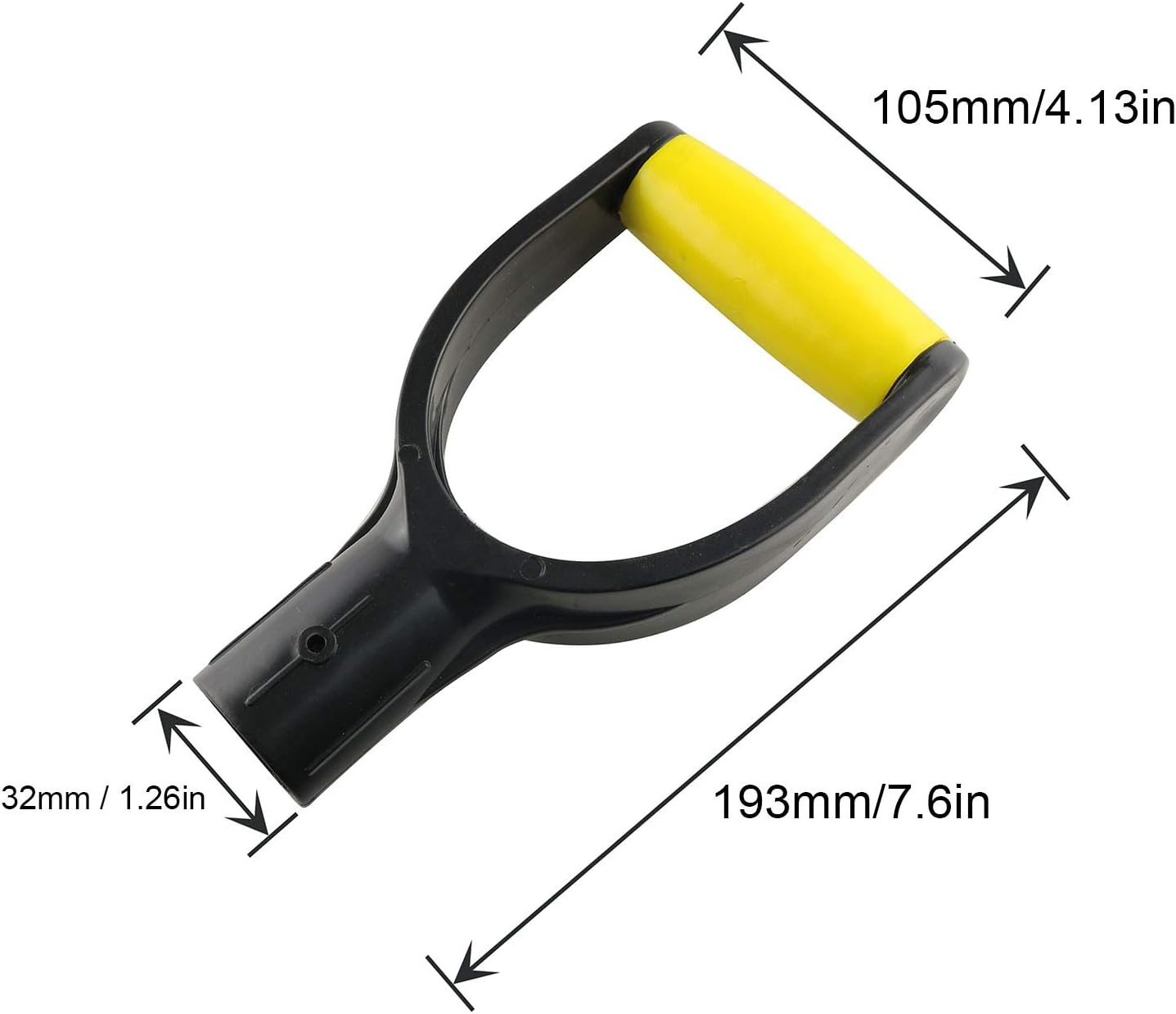 32mm Inner Diameter Plastic Spade Handle Shovel D Grip Handle Good Hand Protect Garden Accessories for Snow Shovel Digging Raking Tools