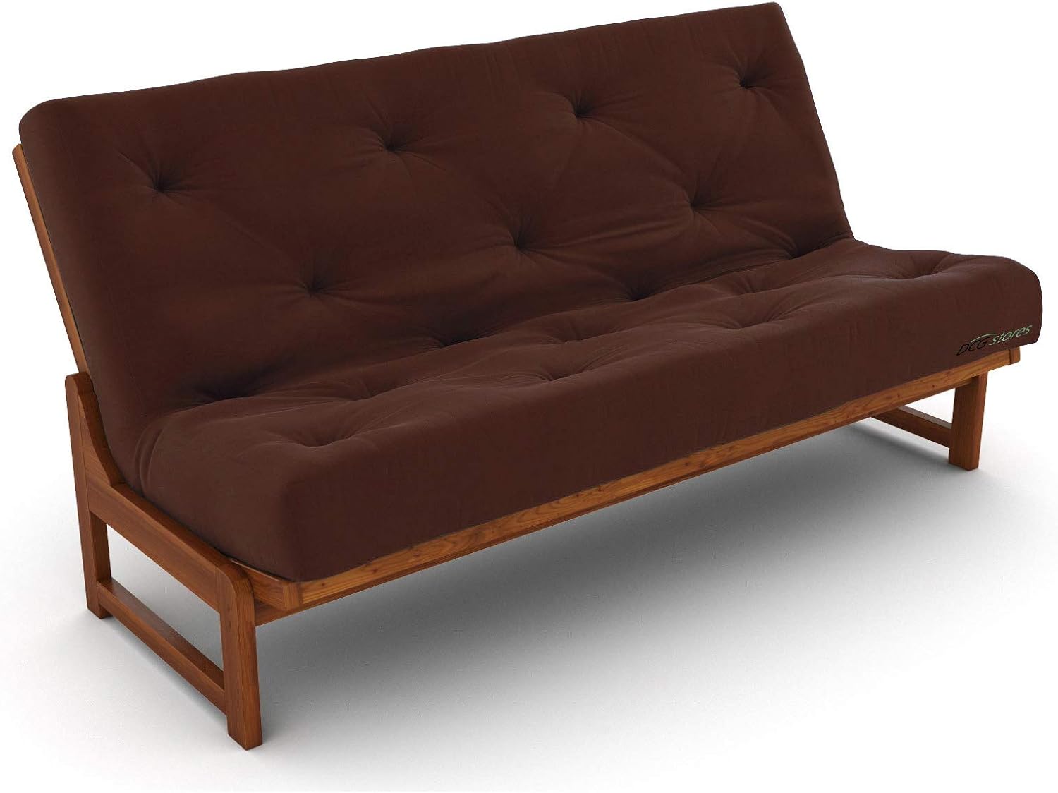 Nirvana Futons Plush, Comfortable 8-Inch Full Futon Mattress, Microfiber Fudge - Made in USA