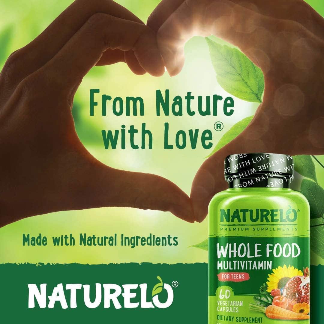 NATURELO Multivitamins for Teenage Girls/Boys, 120 Capsules