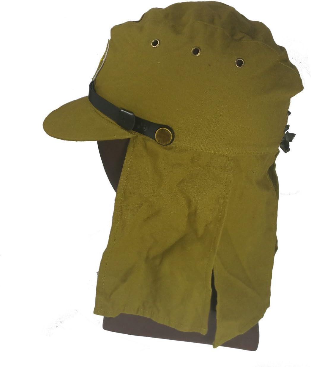 Repro WWII WW2 Japanese Solider Hat and Flap Neck Cover Cap 59 CM Dark Grey