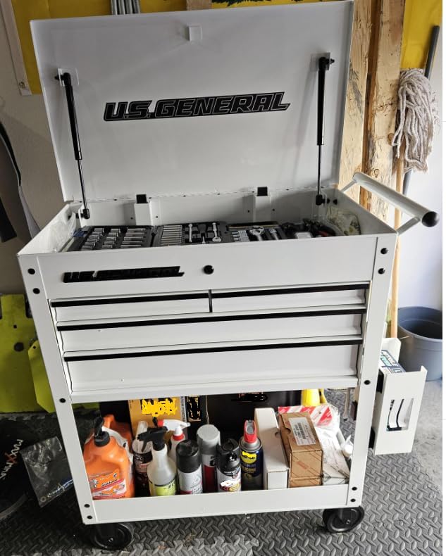 30 in. Tool Chest 4-Drawer Tech Cart, White