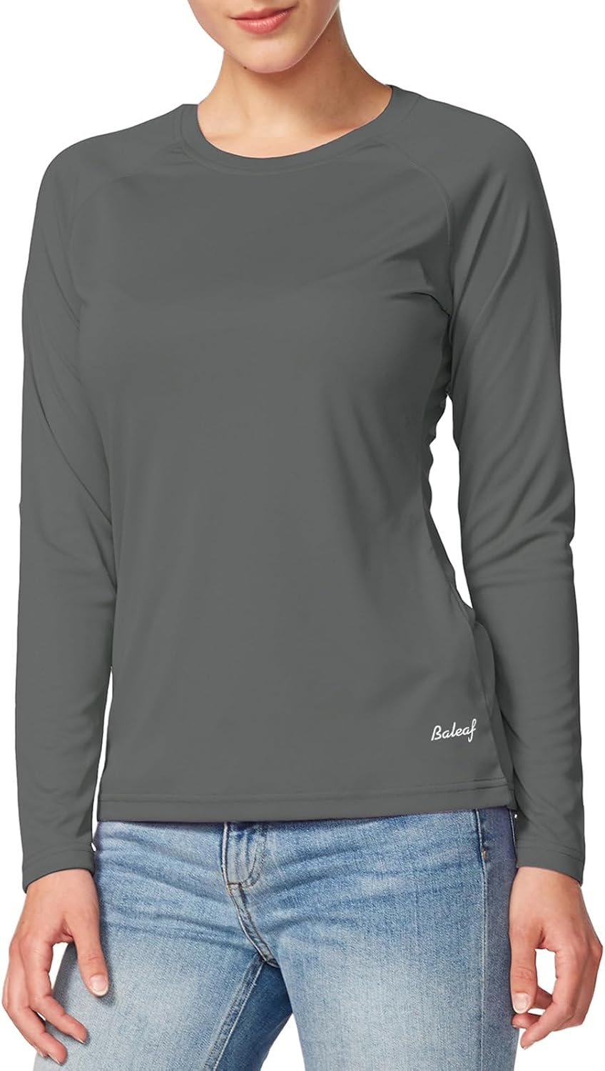 baleaf Women's UPF 50+ Sun Shirts Long Sleeve Stretchy Quick Dry | Lightweight, Rash Guard, UPF 50+ Sun Protection, Breathable Comfort material for Hking Workout, Excellent for hot weather