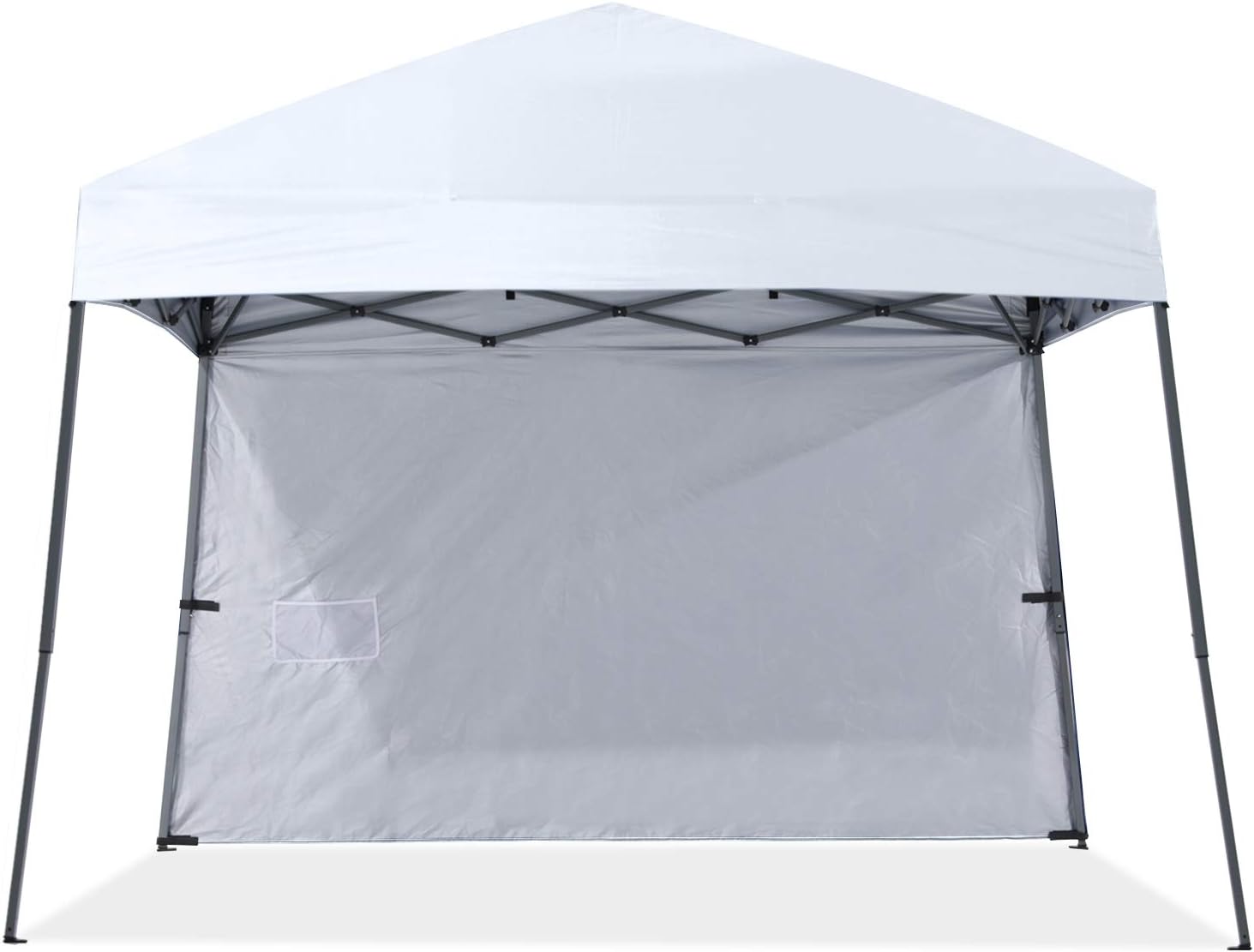 ABCCANOPY Outdoor Pop Up Canopy 10x10 Beach Camping Canopy with 1 Sun Wall, Bonus Backpack Bag, Stakes and Ropes, Sky Blue | Backpack Carry Bag, Stakes & Guy Ropes Included, Easy Setup; For Beach, Camping, Backyard